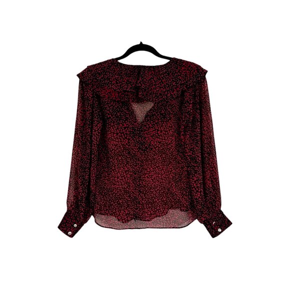 Zara Animal Print Ruffle Blouse - Picture 7 of 7